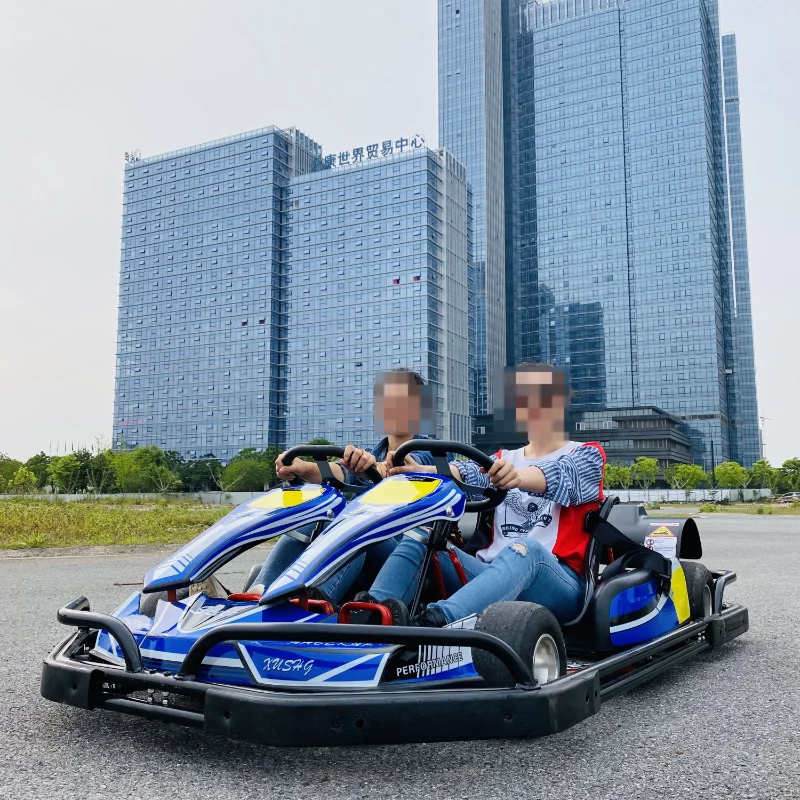 Hot Sale Electric Go Kart Double Chair Karting Two Seats Go Kart For Adult With Kids 2 Seater Go Kart
