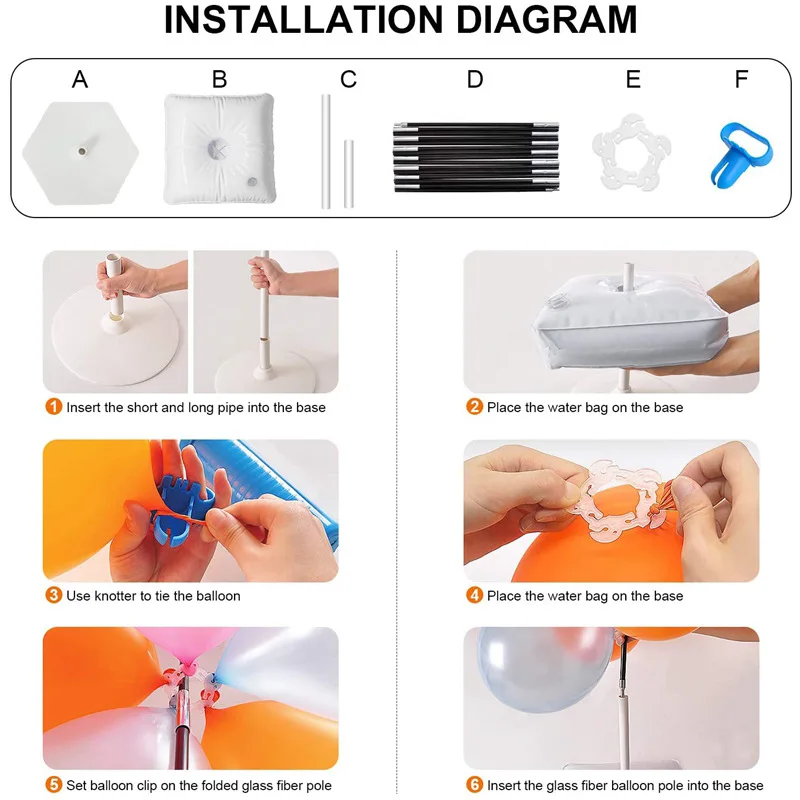 Wholesale 15 sections carbon fiber balloon rack 9 feet high party supplies background decoration balloon arched bracket