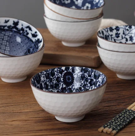 Оптовая продажа набор керамических чашек для микроволновой печи японская керамическая