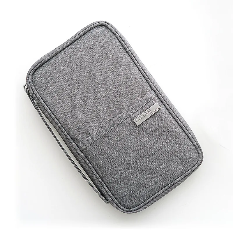 Korean Dustproof Passport Bag Portable Cation Passport Zipper Bag Multifunctional Waterproof Oxford Travel Passport Bag