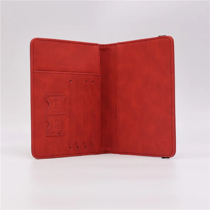 RFID passport holder leather passport bags family travel wallet with pockets certificate bags case booklet passport cover