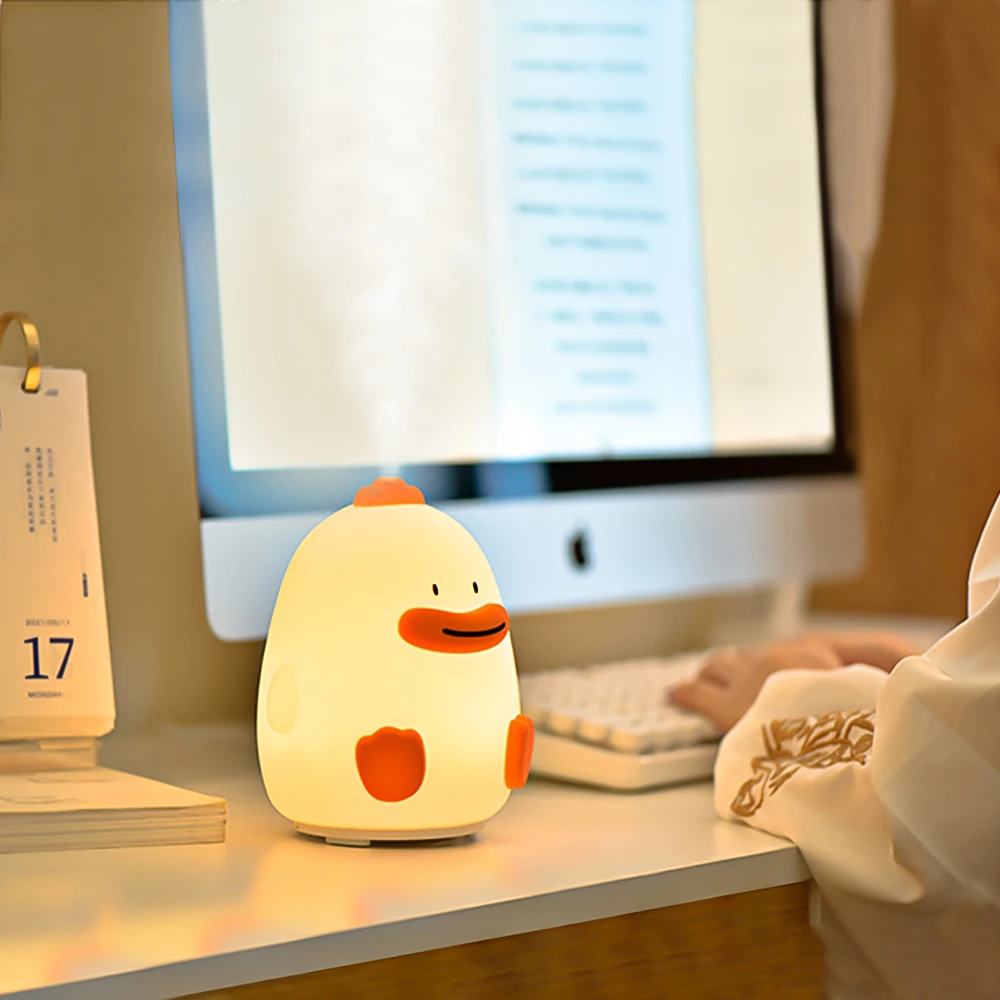 SCENTCARES Ultrasonic Aroma Oil Vaporizer Cool Mist Air Mini Humidifier for Kids Cute Duck Essential Oils LED Diffuser