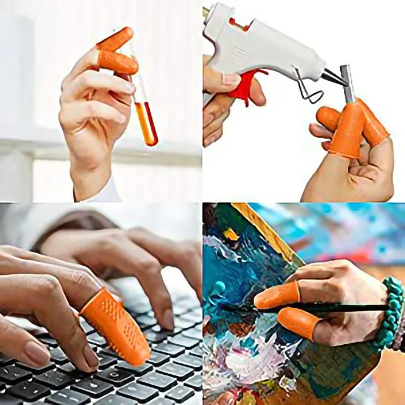 ARLANY Hair Extension Tool Heat-Resistance Finger Protection Cover Cots Rubber Finger Protectors for Pre Bonded Hair Extensions