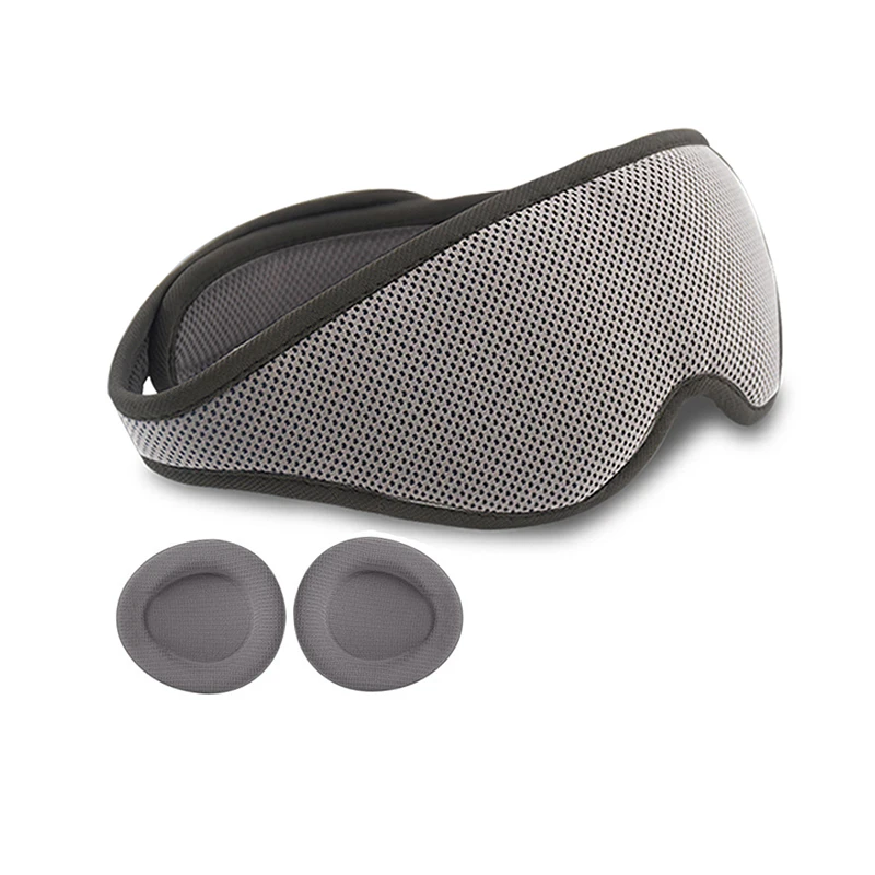 Custom Logo Best Shading Light 3D Memory Foam Sleep Eye Mask Blackout Contoured Memory Foam Adjustable C Cup Sleep Eye Mask