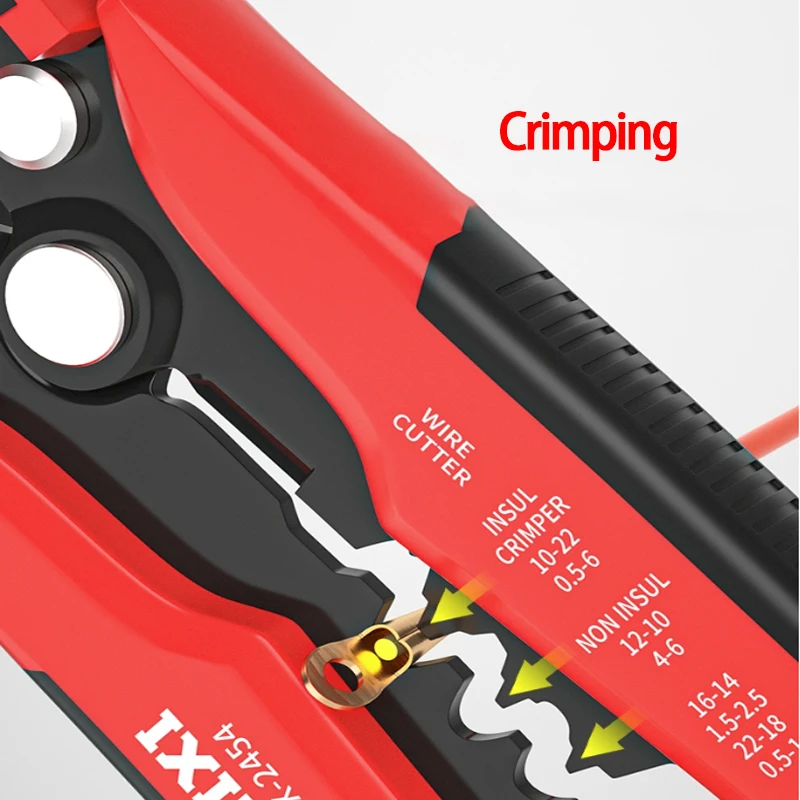 DWBX-2454 Multifunctional Terminal Crimping wire cutting stripping tool Pliers Cold Press Pliers wire cutter stripper