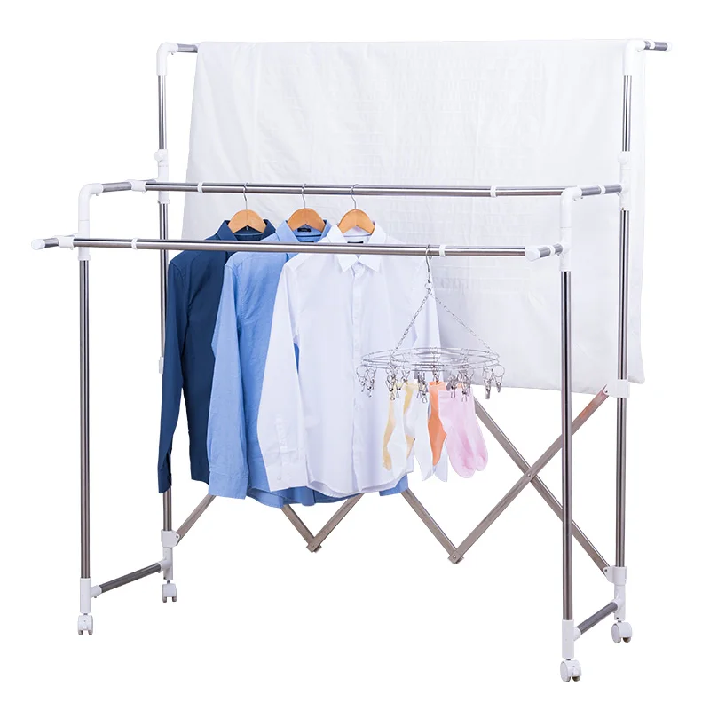 Golden supplier clothes hanging folding clothes drying rack