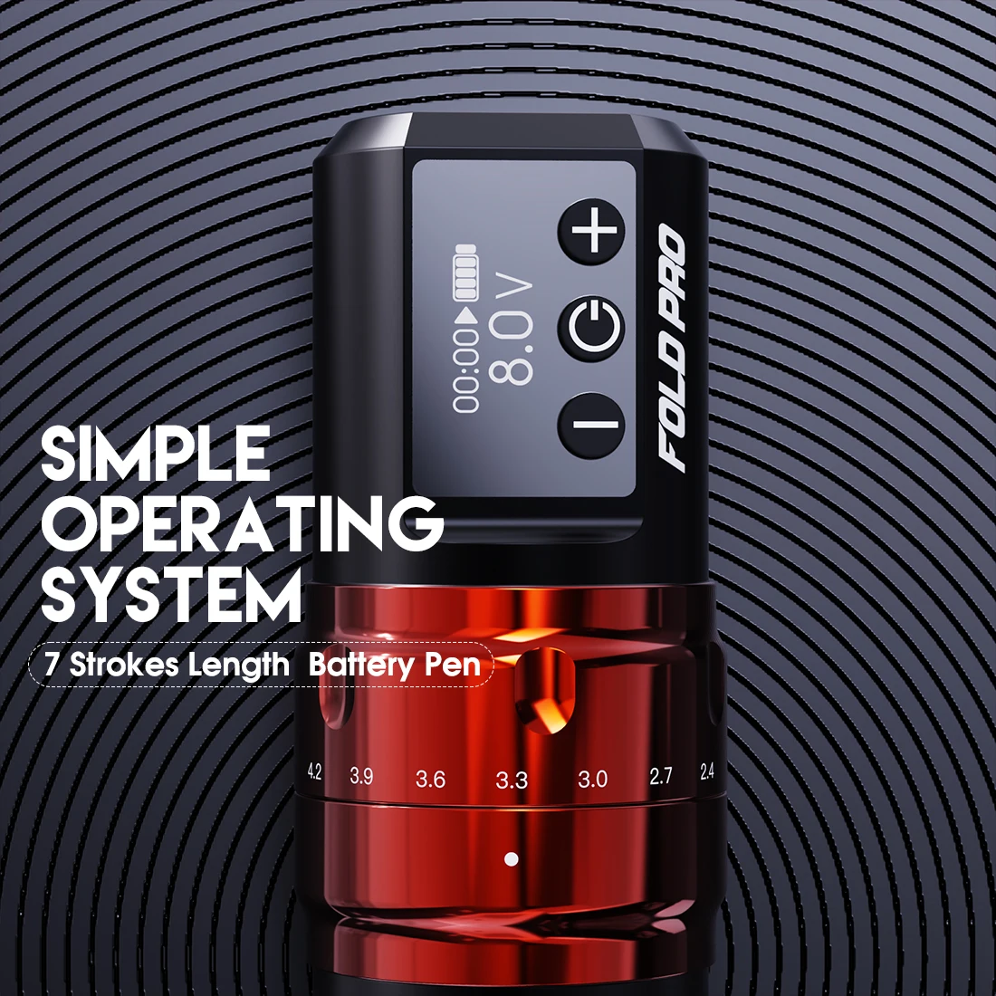 Mast Fold Pro of Dragon Wireless Tattoo Machine Rotating Coreless Motor 7 stroke length 2.4-4.2mm suitable for tattoos & SMiP