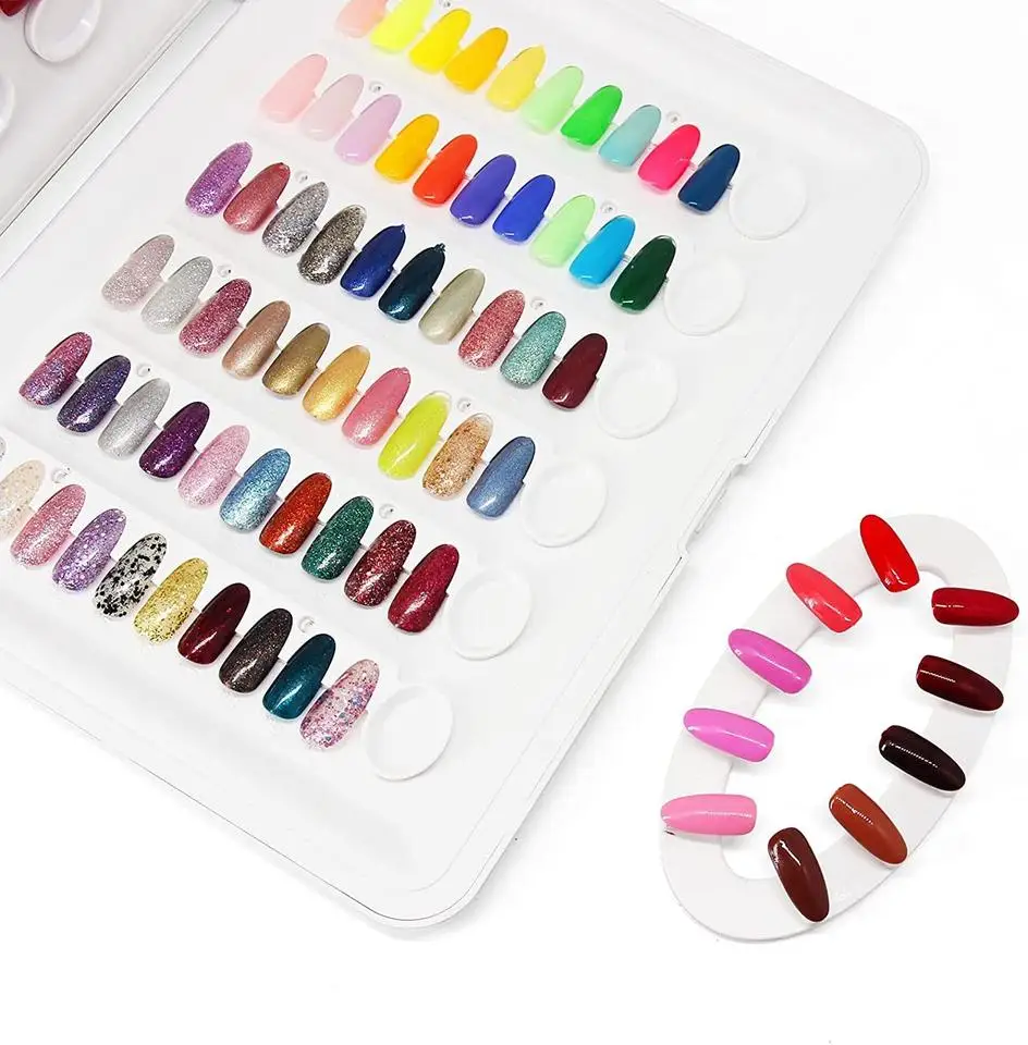 120 colors C9 nail color swatch book display nail gel polish color chart display books