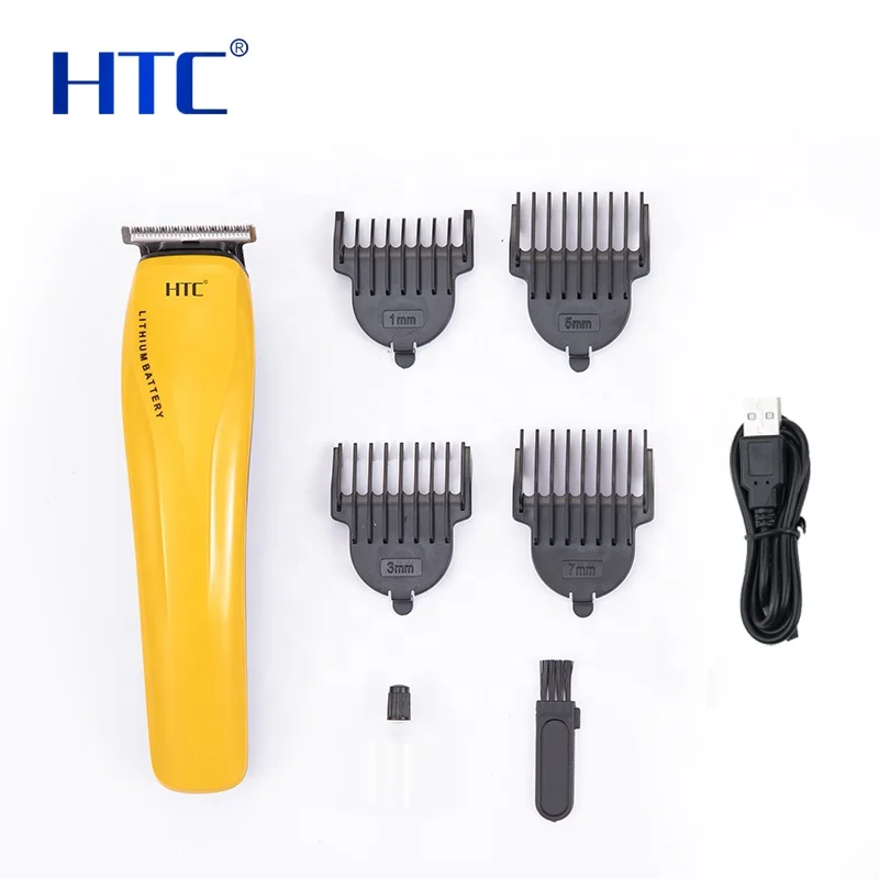 HTC AT-528A rechargeable Lithium battery zero gapped facial hair cutting remover clipper mini cordless trimmer