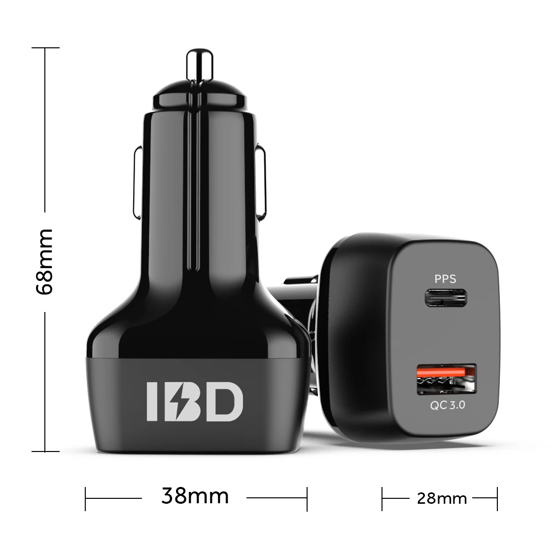 IBD 2021 тренд красивый дизайн оптовая продажа мини PD 30 Вт двойной порт Smart QC3.0 быстрая зарядка автомобильное зарядное устройство для iPhone