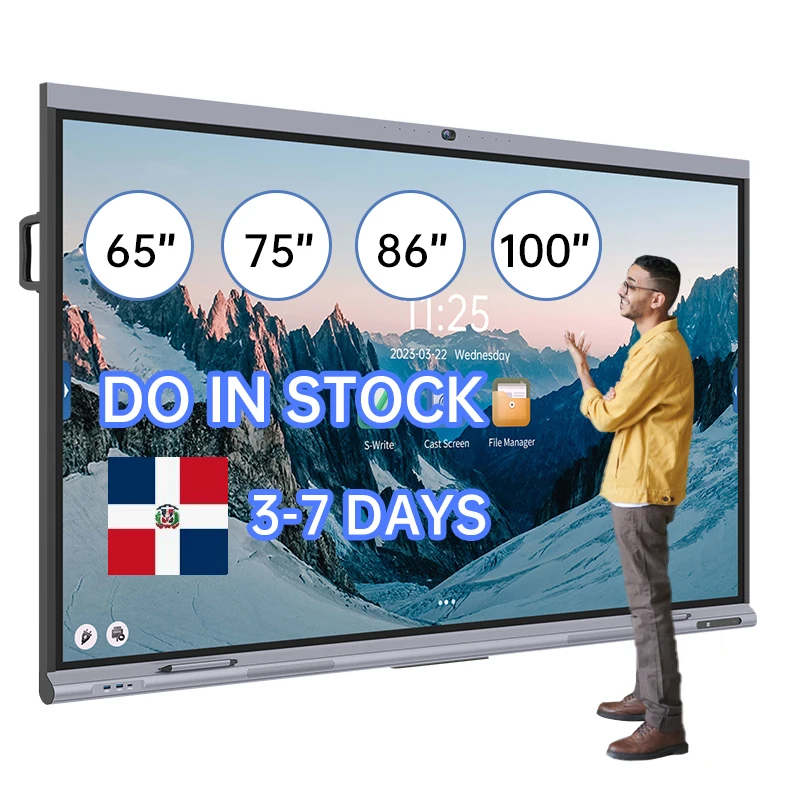 Доминиканская Республика в наличии 86-дюймовая многофункциональная цифровая доска Интерактивная плоская панель умная