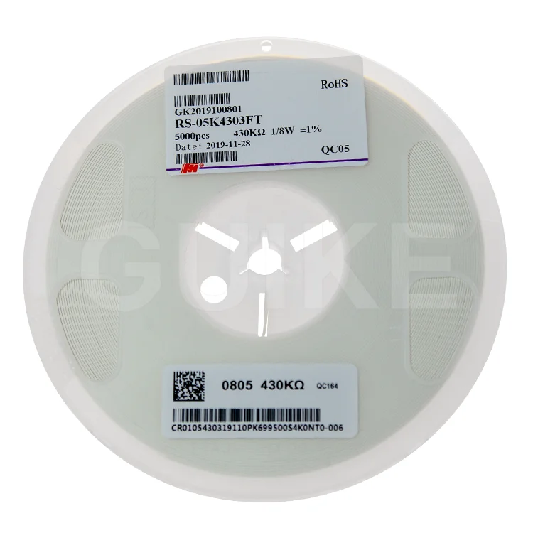 0805(2012) 1% 430K 432K 442K 453K 464K 470K-976K supplier electrolytic control digital precision metal film wirewound resistor