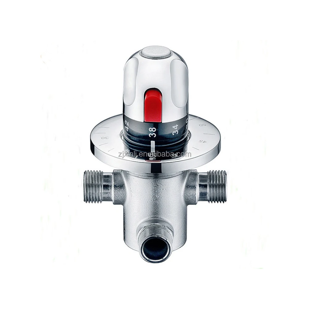 X9335 Brass Material Chrome Finishing of Water Pipe Thermostatic Mixing Valve