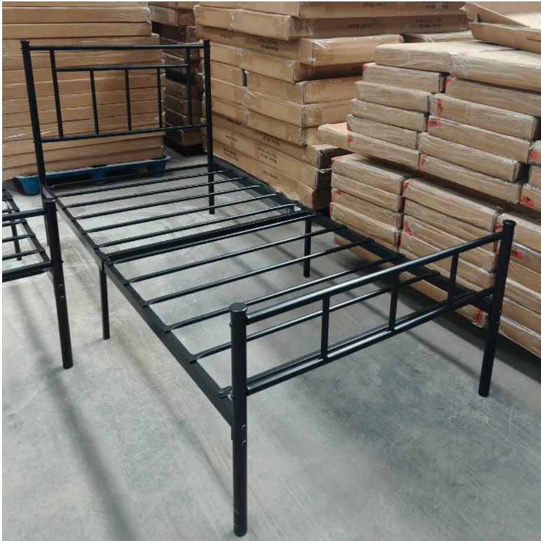Single saving space single storage Heavy Duty Metal Platform Bed Frame Queen room lounge single iron bed