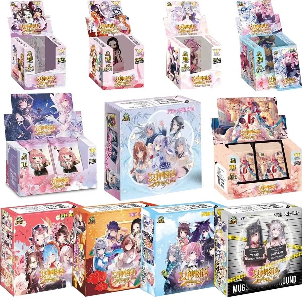 google japanese anime table Toys Family Goddess Story EVA PR Card Kid Birthday Gift Game 36/48 box wholesale Cards