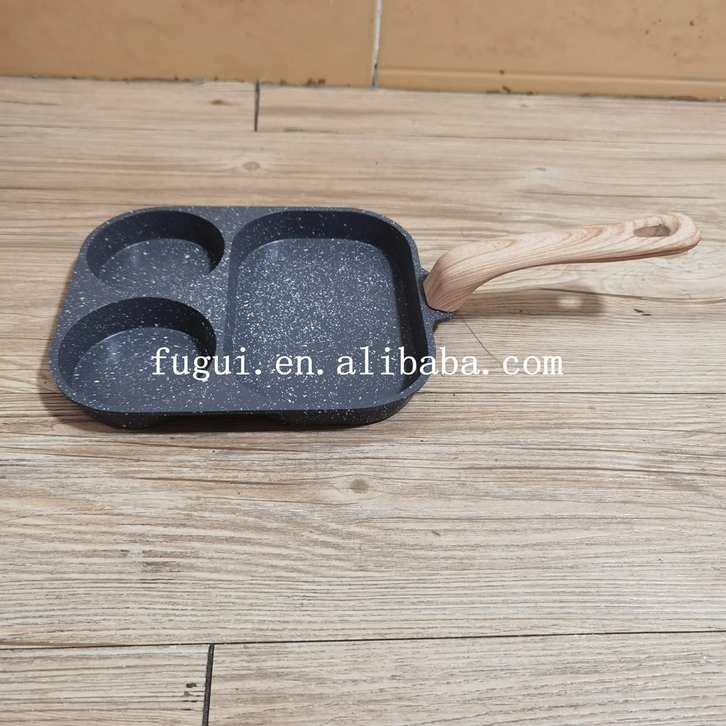 hot selling  diecasting aluminum  fry pan 22cm non-stick square frying pan marble coating for induction cooker