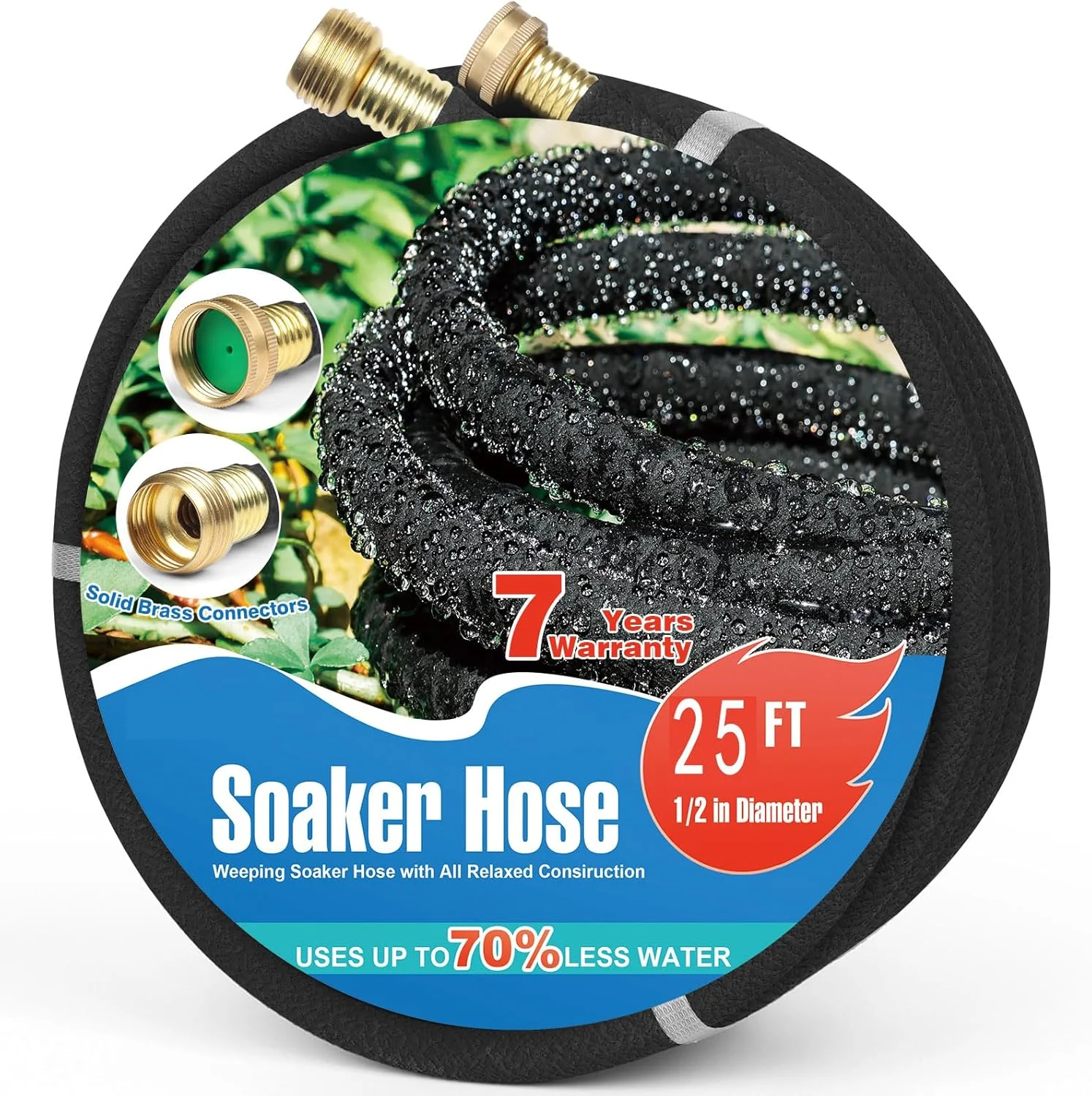 Factory Wholesale 1/2 IN 25FT 50FT 100FT High Quality  Agricultural Soaker Hose with Adaptors