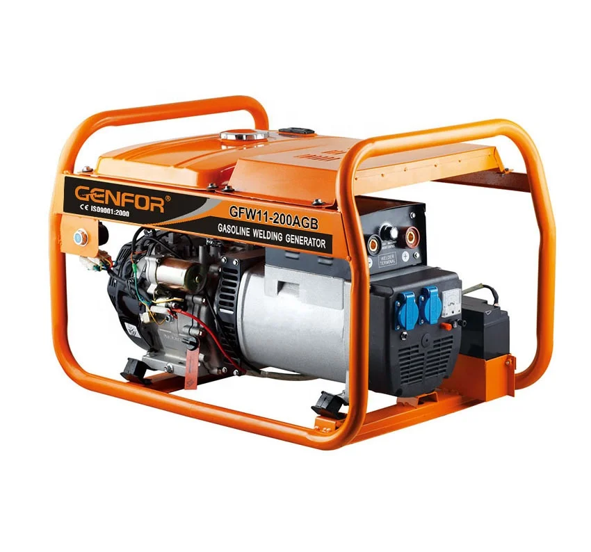 GENFOR welder 3KW 130A 3.2mm big fuel tank electrode welding generator Petrol Generator welder generator with AVR