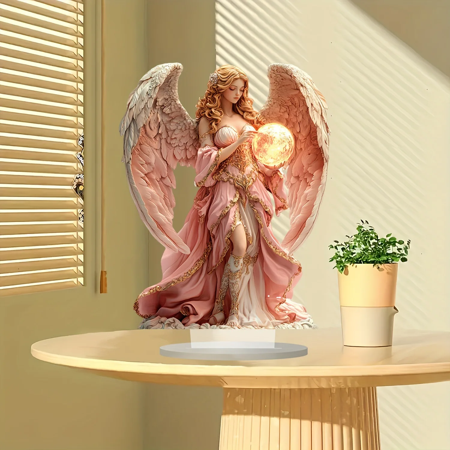 Wowei Exquisite Bohemian Angel Magic Ball Acrylic Study Room Living Room Waterproof Wear-resistant Desktop Ornaments