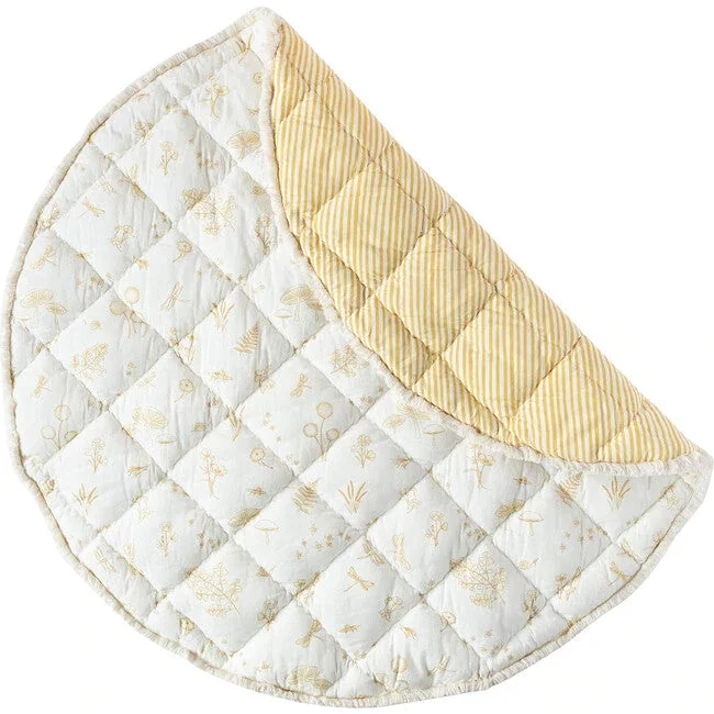 Wholesale Organic Cotton Bamboo Thicker Filling Round Square Large Baby Play Mat Baby Lounger Quilted  Blanket