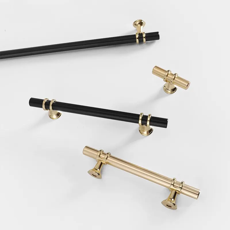 FREE SAMPLE Luxury style wardrobe door handle Aluminum alloy solid kitchen cabinet door handle Modern simple handle