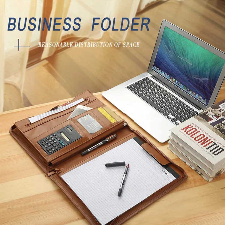 Leather Portfolio Folder, Portfolio With Power Bank,Business Portfolio Charging Bag.Charging Portfolio Bag