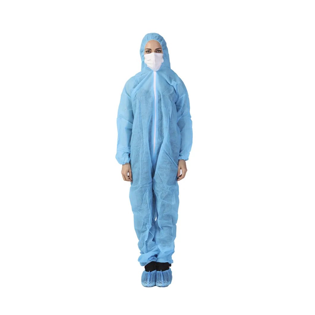 Non Woven Protective disposable Isolation Gown Dustproof Coveralls