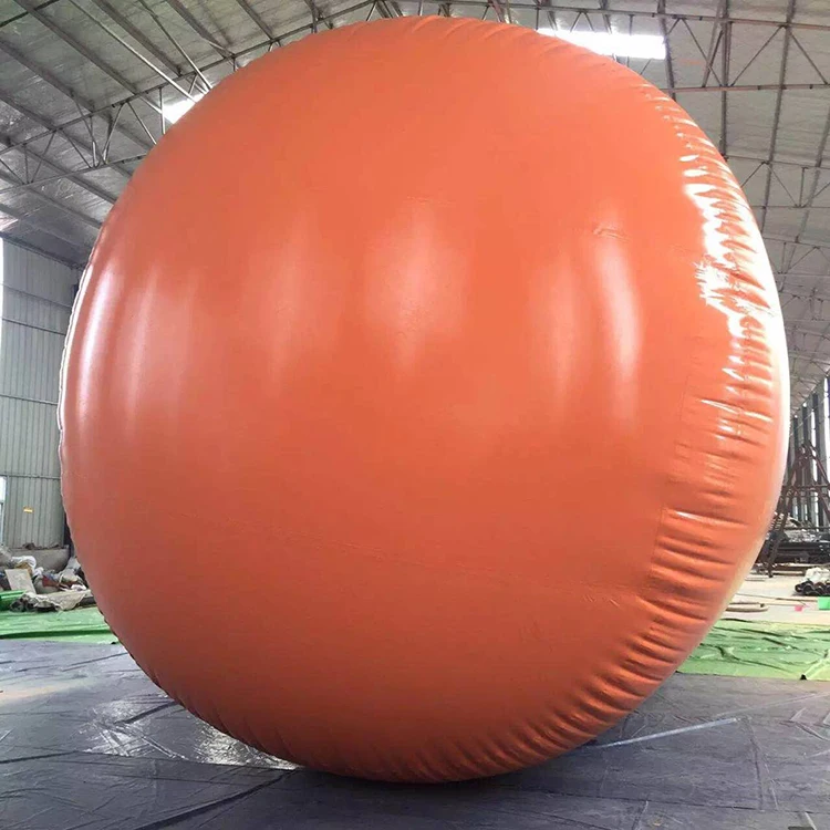 Chinese manufacturer PVC flexible red mud home use storage balloon biogas bag