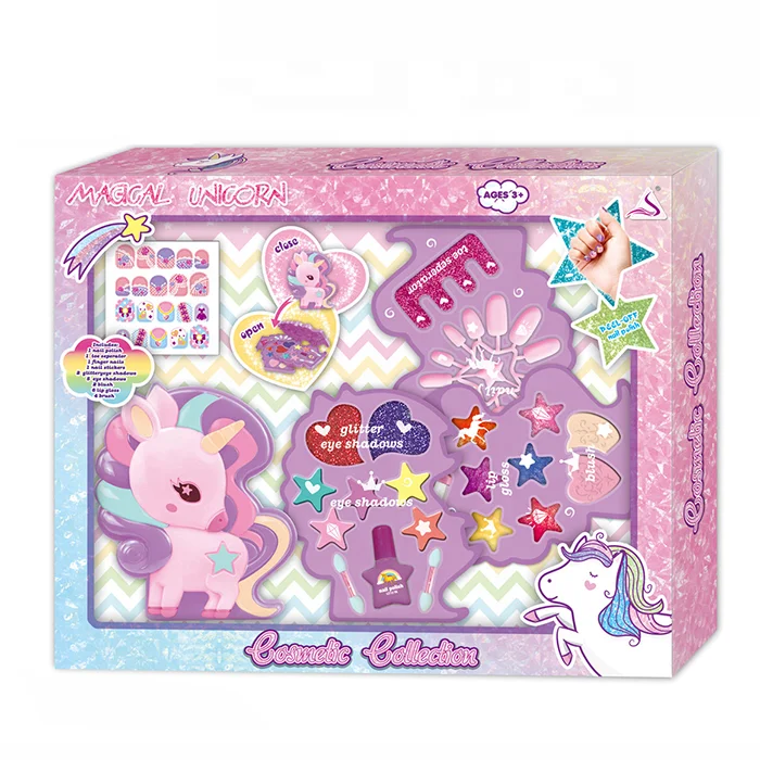 
Fashion make up toys eye shadow nail polish nail sticker nail art toy luxury set for kid 