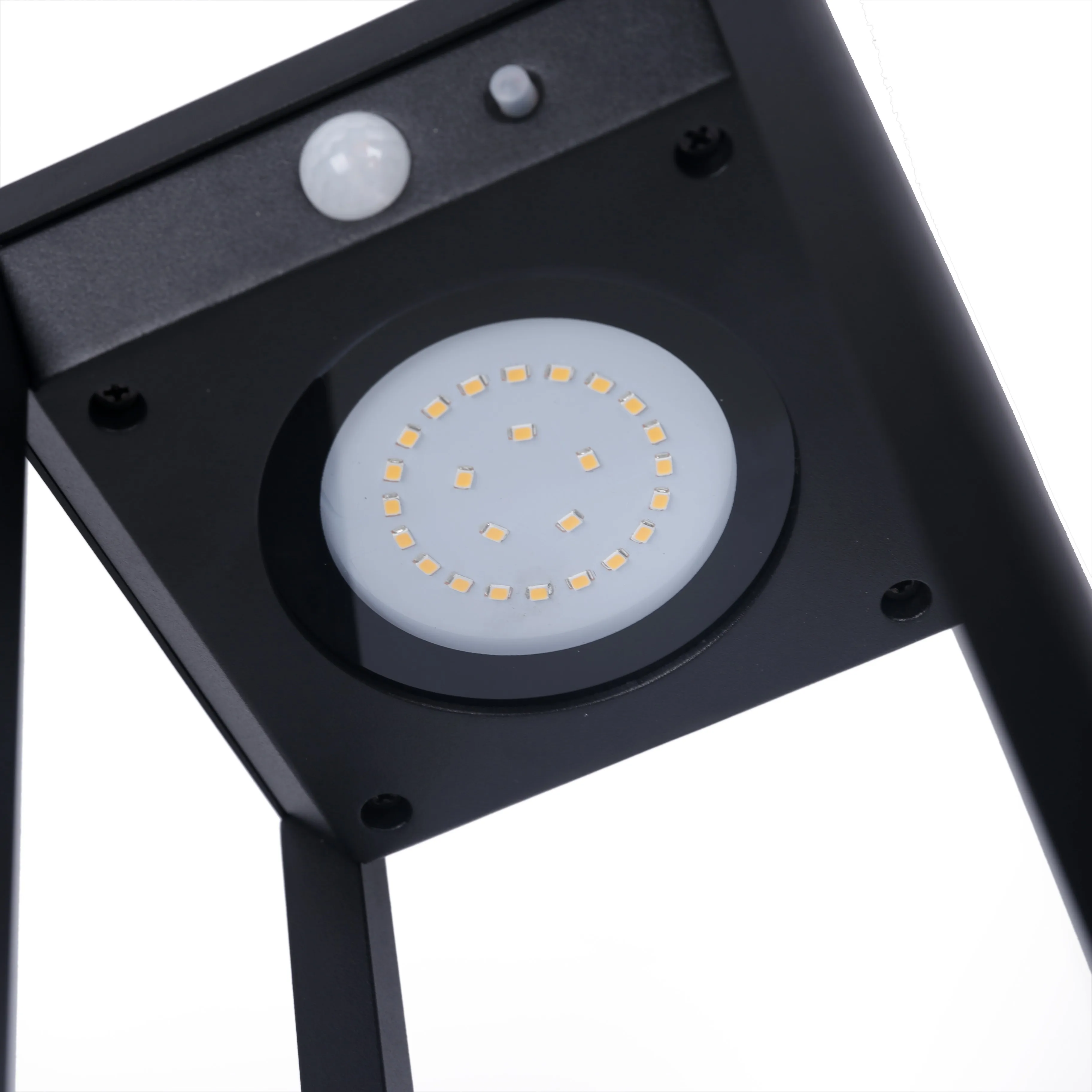 Водонепроницаемый современный алюминиевый квадратный светильник на солнечной батарее с датчиком движения, 600 люмен