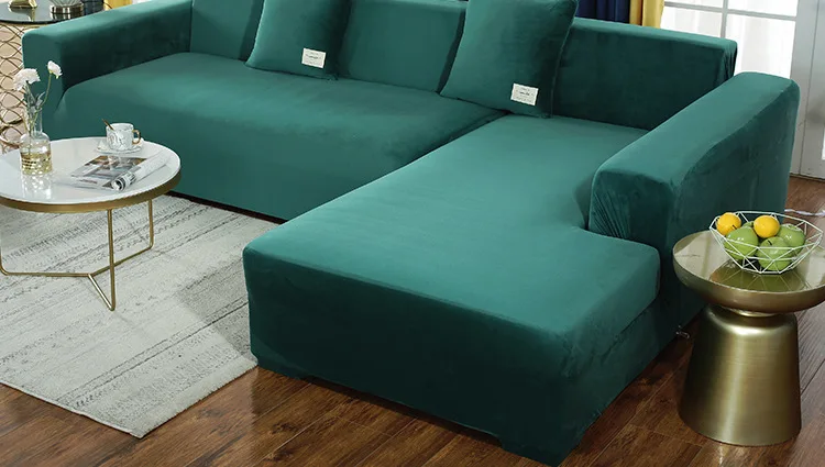 Оптовая продажа, высококачественный мягкий плюшевый изысканный чехол Bverionant на 1-4 места, толстый роскошный чехол L-образной формы, эластичные Чехлы для дивана в гостиную