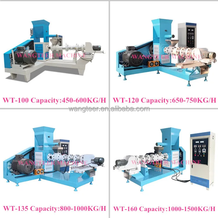 Industrial Pet Extruder Animal Pellet Line 100/150/200/300/350/500/1000KG/H Machine Make Dog Food
