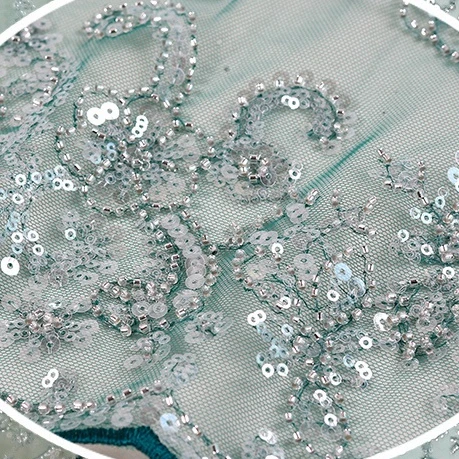 Высококачественная оптовая продажа, вышитая плоская вышитая ткань, роскошная вышитая бисером для энтузиастов вышивки бисером