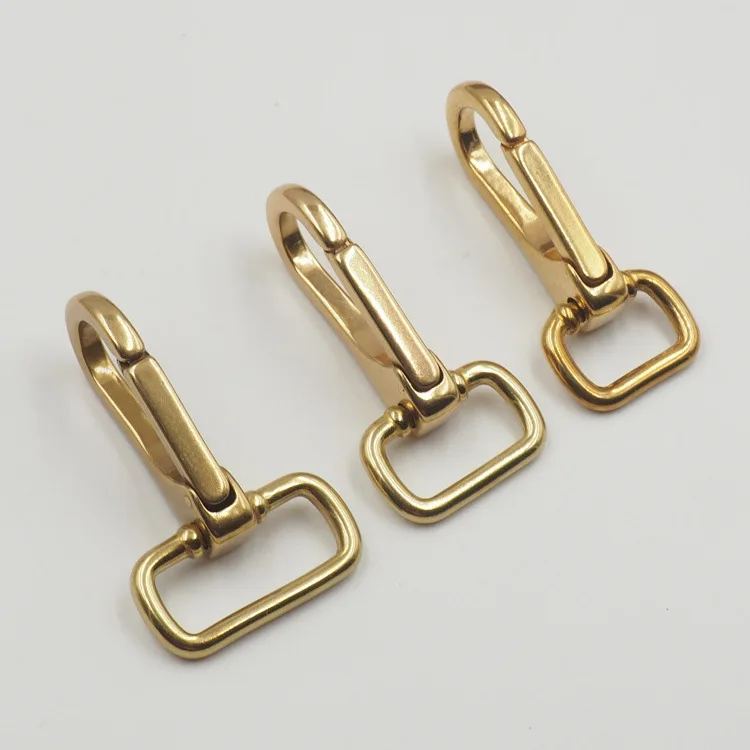 Heavy Duty Lobster Clasp Square Eye Solid Brass Swivel Snap Hooks