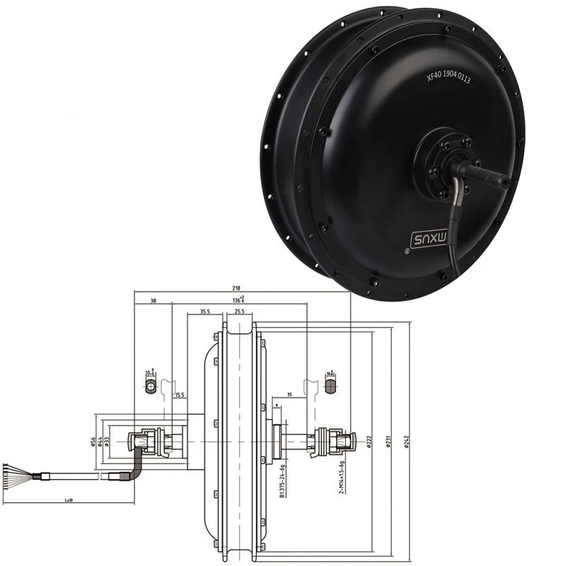 Auto Electric Bicycle Wheel  with motor 48V 500W F39 F40 ebike Wheel motor