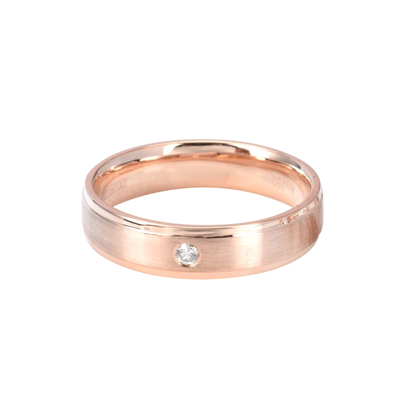 С покрытием из розового золота 18 К с бриллиантами или Свадебное обручальное кольцо для мужчин, кольцо, кольцо из нержавеющей стали