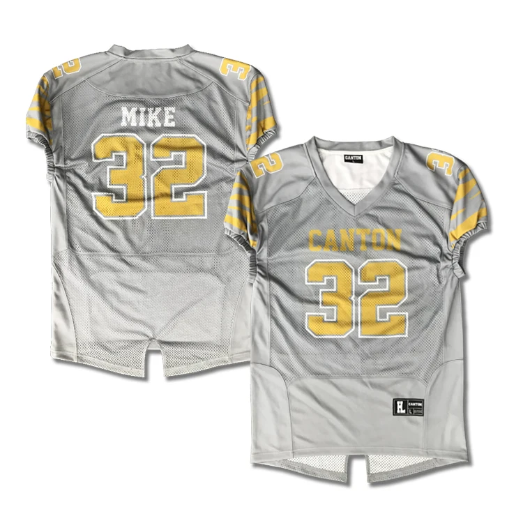 High Quality American Football Jersey Fashion Style Design Sublimation Stitched Mesh V-Neck Football Uniform