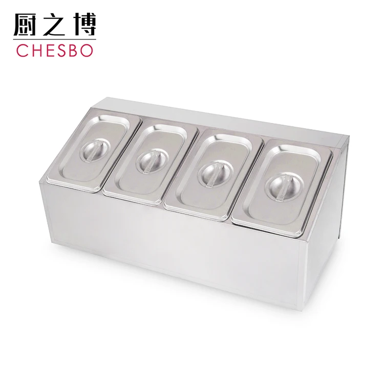 MSY 4 Grid GN Pan Holder Kitchen Appliance Stainless Steel Gastronorm Containers Vegetable Food Container