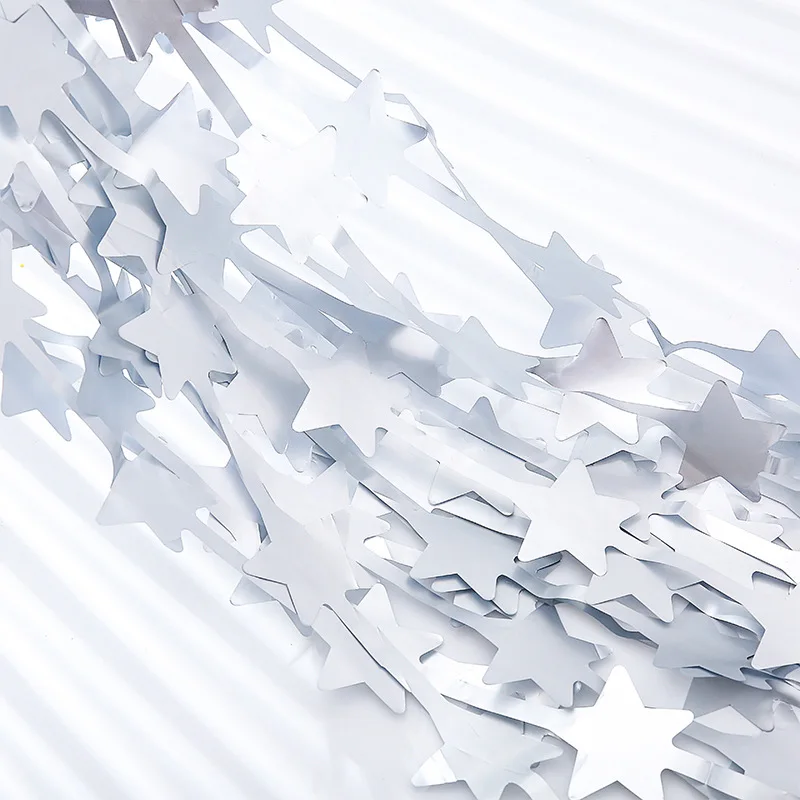 Ychon Metallic Foil Tinsel Fringe Backdrop Door Fringe Twinkle Star Garland for Birthday Wedding Party Photo Backdrop