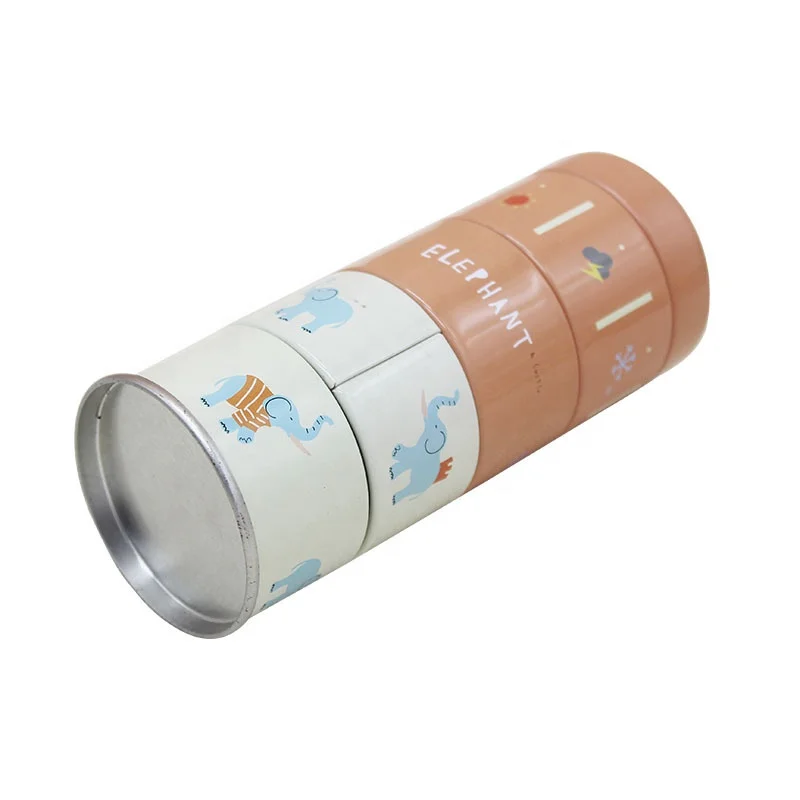 Wholesale Empty Food Grade Custom Round Metal Storage Canister Tea Sugar Coffee Tin Can With Lid