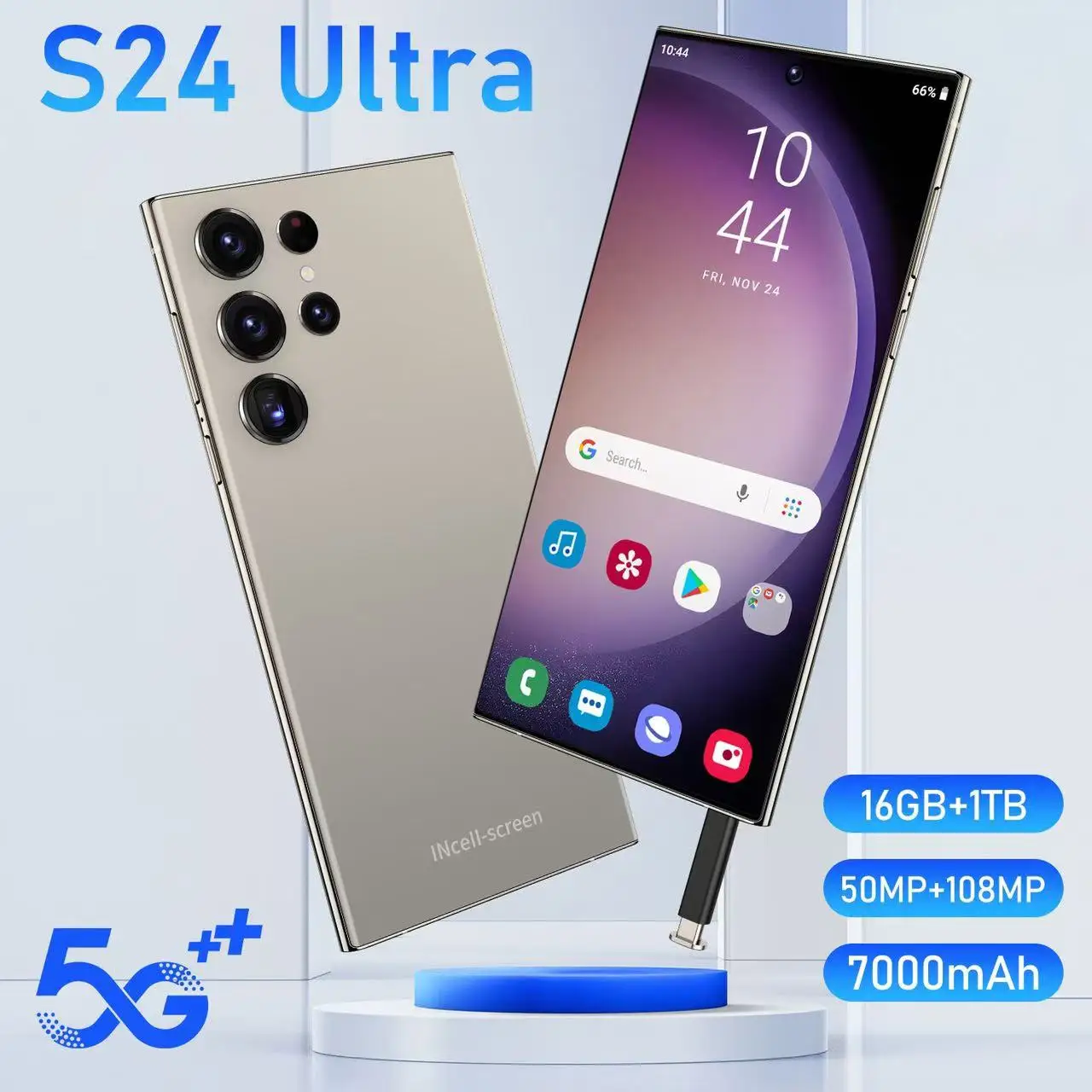 2024 S24 Ultra Cellphone Original 16GB+1TB Smartphone 7inch Unlocked dual card 5G Phones Android 13.0 Mobile phones