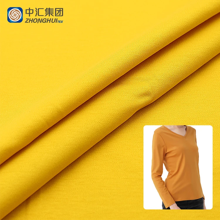 60S High Density 100% Cotton Single Jersey 190gsm Mercerized Cotton Knitted Fabric