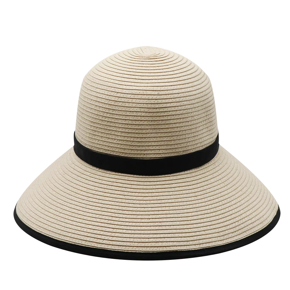 Custom Panama Shape Summer Cowboy Hats Blank Paper Straw Cowboy Hats for Women