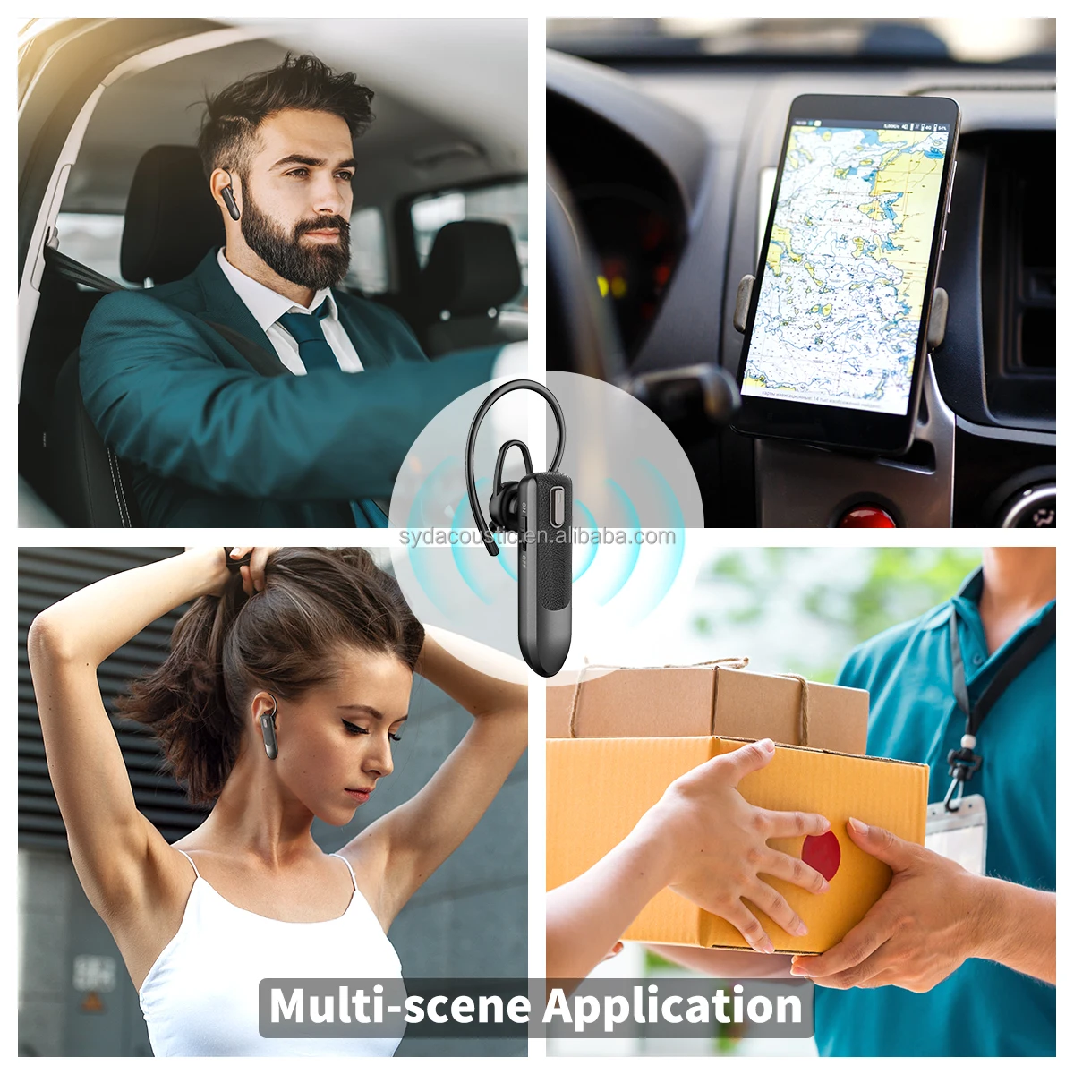 Teeline M7 16hrs talking noise cancelling True Single Wireless Earphone Stereo Earpiece Earphone BT 5.0 Wireless TWS Earbuds