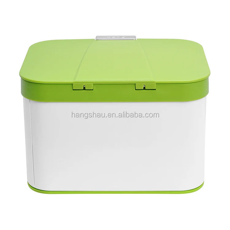 Small Metal Compost Bin Indoor Kitchen Sealed With Lid For Food Waste Composter Container With Household Compost Bin