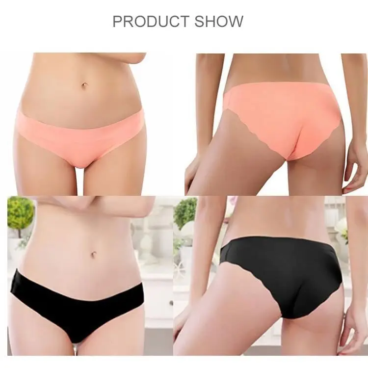
Hot Selling Wholesale Sexy Traceless Seamless Underwear Ice Silk Briefs Girls Ladies Women Panties 