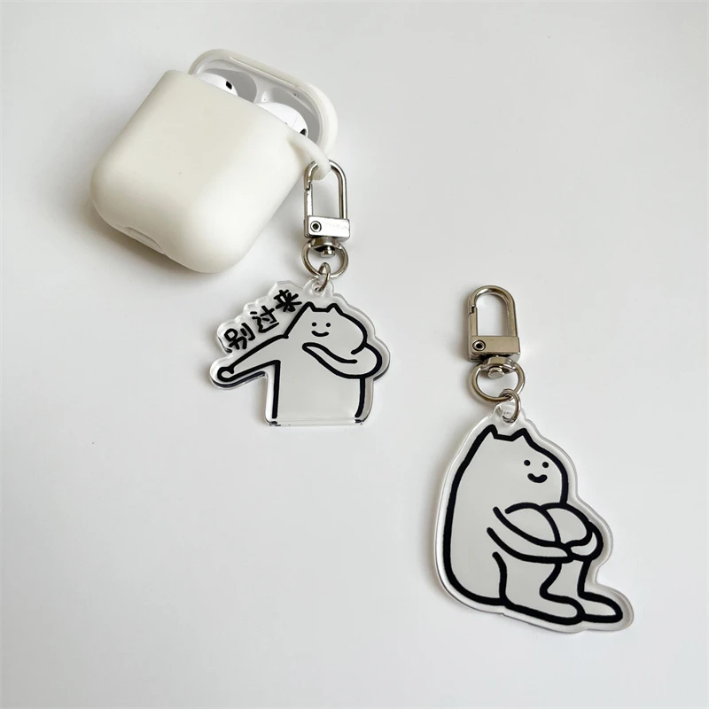 Cartoon Star Shaped Acrylic Fish Panda Duck Dinosaur Etc Small Cut Animal Keychain Pendant Pet doll Keychain Free Sample