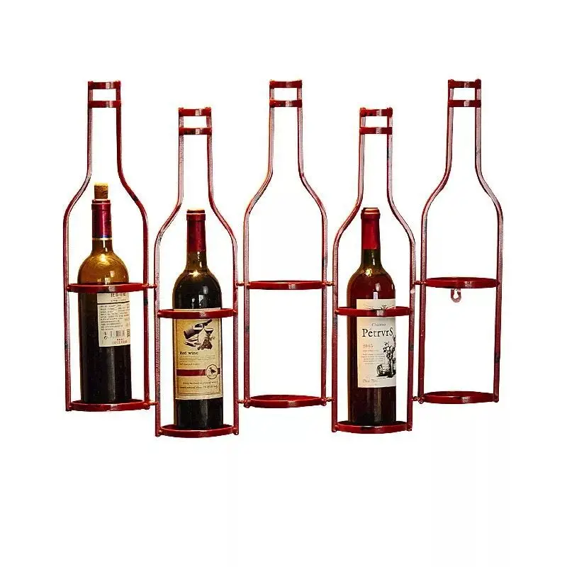 Wholesale Wine Holder wall Mounted Wine Bottle Rack Glass Holder