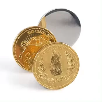 Design Stamp Sterling 999 Silver Blank Shiny Free Samples Pure Silver Double-sided Coins Golden Souvenir Trading Coin Stamped