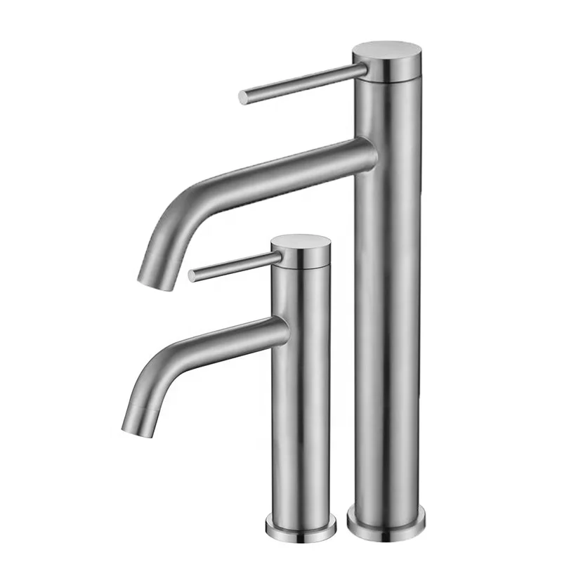 Low Price Cheap Sanitary Ware Single Handle Bathroom Stainless Steel Hand Wash Basin Mixer Faucets Tap
